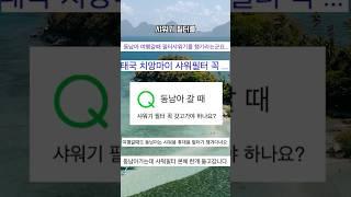 동남아 여행 갈 때는 꼭 샤워기 필터를 챙겨야 한다고?