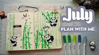 PLAN WITH ME | July 2024 Bullet Journal Setup  ASMR with mini printer