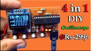 Oscilloscope DIY 4 in 1 | How To Make Arduino Oled Display Oscilloscope | Make Cheap Oscilloscope