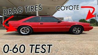 Coyote swapped foxbody 0-60 times, HOW FAST?