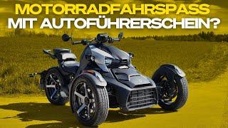 Motorradfahrspaß mit Autoführerschein? Can-Am Ryker im Check! | Motorvision