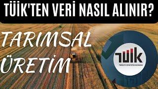 TÜİK'TEN TARIMSAL ÜRETİM VERİSİ NASIL ELDE EDİLİR ("Tüik")