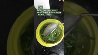 Cah Kangkung + TIPS Renyah & Warnya Cantik #food #vegetables #kangkung #tumiskangkung #simple