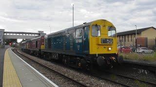 BR Class 20s 20189 & 20142 and Class 45 45108 | Castleton to NYMR | Castleford | 12th June 2024