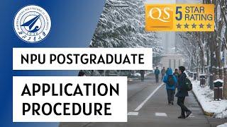 NPU Online Application Procedure - Postgraduate Programs 2021