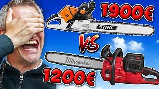 MILWAUKEE schlägt STIHL? MS 500i gegen 6 PS Akku Kettensäge | WERKZEUG NEWS 318