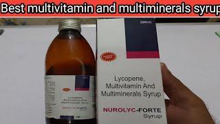 lycopene multivitamin and multimineral syrup || nurolyc syrup ||sugar free multivitamin syrup ||