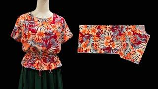  Sew a very nice blouse with 70cm fabric | Step by step sewing tutorial