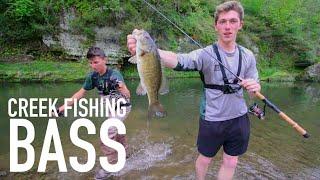 Creek Fishing Smallmouth Bass -- Senko and Topwater