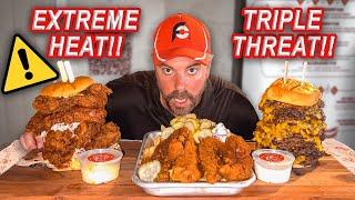 Scorpion Pepper Chicken Tender? Smashville's Quad Burger & Nashville Hot Chicken Sandwich Challenge!