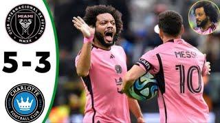 Messi Hattrick ,Marcelo Debut️Inter Miami vs New Charlotte 5/3 -Highlights &All Goals 2024 -#Messi