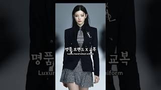 Luxury brand school uniform #ai #aibeauty #shortsviral #uniform #korean #shorts