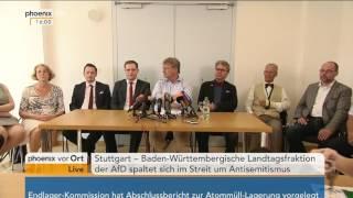 Spaltung der AfD-Landtagsfraktion in Baden-Württemberg: Jörg Meuthen am 05.07.2016