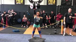 Strongman competition overhead medley