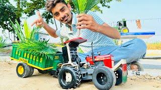 Planting trees  in mini city using rc tractor @Aakash946