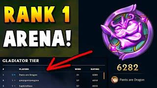 Secret Tech to get Rank 1 in League of Legends Arena | Rank 10 Challenger Gameplay