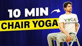 Chair Yoga for Beginners: Boost Energy & Health in Just 10 Minutes! | Saurabh Bothra Yoga