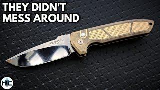 ProTech Custom Rockeye Automatic Folding Knife Bronze/Mirror Blade - Overview and Review