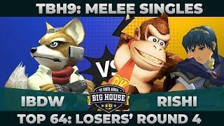 iBDW vs Rishi - Top 64 Losers' Round 4: Melee Singles - The Big House 9 | Fox vs Marth/Donkey Kong