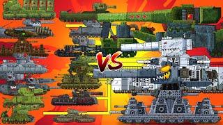 All Series Mega Tanks vs Mega Boss - Super Dora, Hybrid Karl-44 and Kv-44 MINI / Cartoons about tank