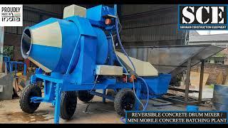 RM 800 REVERSIBLE CONCRETE DRUM MIXER / MINI MOBILE BATCHING PLANT SHRIRAM