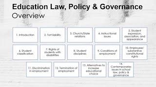 Welcome to Education Law, Policy, and Governance (EPEL 7330)