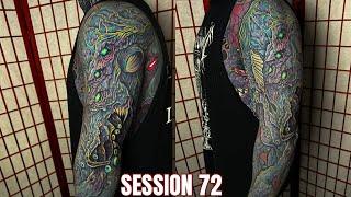 Session #72 Color on Black sleeve, tattoo healing, and saturation. #ink #inked #tattoo