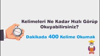 Dakikada 400 Kelime İle Okumak | Hızlı Okuma Teknikleri | Hızlı Okuma Programı