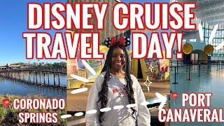 DISNEY CRUISE TRAVEL DAY VLOG! STAYING AT CORONADO SPRINGS & TRAVEL TO PORT CANAVERAL