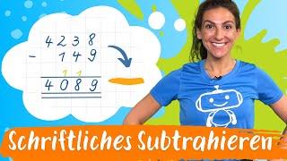 Schriftliches Subtrahieren – Minusrechnen einfach erklärt | Mathematik | Silicon Valley Kids