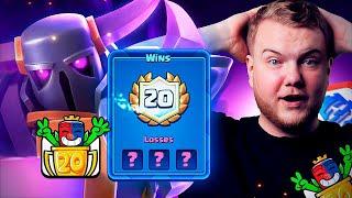 NO SKILL 20 WIN CHALLENGE DECK IN CLASH ROYALE!