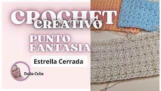 Punto Crochet Fantasía Estrella Cerrada #puntocrochet #crochetprincipiantes #crochetcreativo