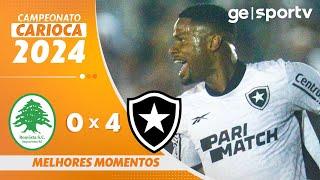 BOAVISTA 0 X 4 BOTAFOGO | MELHORES MOMENTOS | CAMPEONATO CARIOCA 2024 | ge.globo