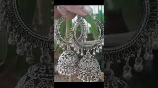 beautiful silver earrings collection||whatsapp status||#shorts||#youtubeshort