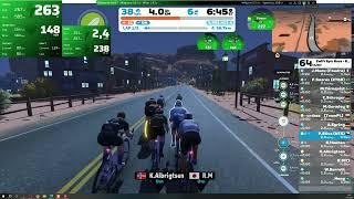 Zwift Epic Race - Big Flat 8 D cat. HRM issue...Trainer issue...but mission accomplished!!!
