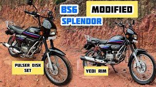 Hero honda splendor modified | bs6 splendor modified | splendor modified kerala. | disk set in spldr