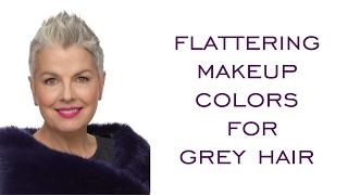 Flattering Makeup Colors for Grey Hair