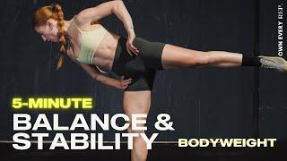 5 Min. Balancing + Stability For Runners & Athletes | Perform Better & Injury-Free (No Equipment)