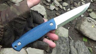 Real Steel Pathfinder Fixed Blade ($72) Knife Review - Scandi, Denim Micarta, 14C28N Sandvik