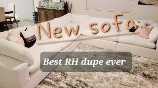 WE GOT A NEW SOFA 》The Best RH Cloud Dupe Ever 
