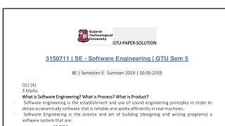 Software Engineering Paper Solution GTU, Prof. Rajul Suthar