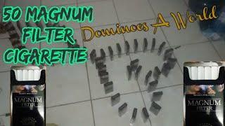 50 MAGNUM FILTER CIGARETTE packs are made into dominoes || Guinness World Records