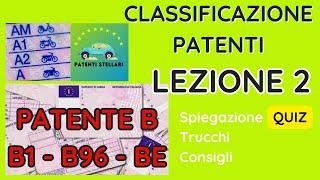 PATENTE B - CLASSIFICAZIONE DELLE #PATENTI #2 - PATENTI STELLARI