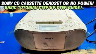 How to Repair a Classic  Cd Casette Tape no Power or Deadset no Sound | Tutorial Step by step Guide