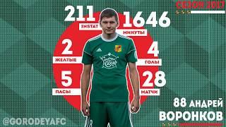 Андрей Воронков: голы Сезона-2017 | ФК Городея