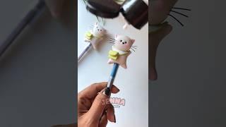 Kawaii Kitty Pencil Toppers #shortvideo #jennahandcrafts