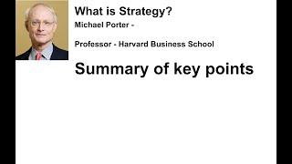 What is strategy - Michael porter - HBR article summary