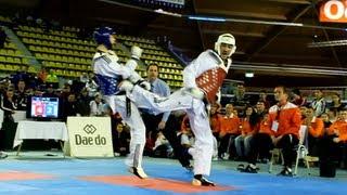 Dutch Open 2013 Taekwondo Final Aaron Cook vs Yunus Sari, -80KG