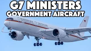 G7 MINISTER SUMMIT: VIP aircraft action in Quebec City (YQB/CYQB)