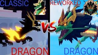 CLASSIC DRAGON VS REWORKED DRAGON | BLOX FRUITS (Update 24)